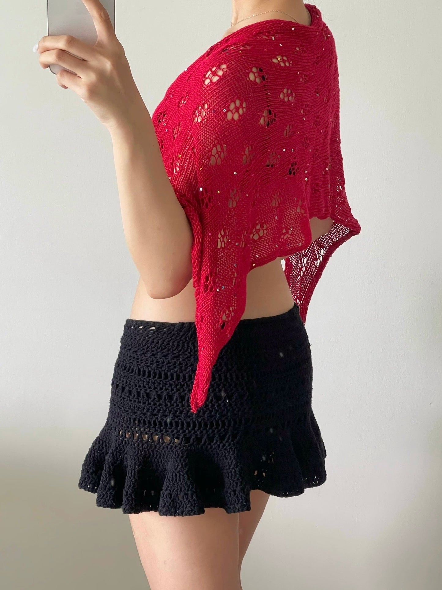 Not your regular poncho in red