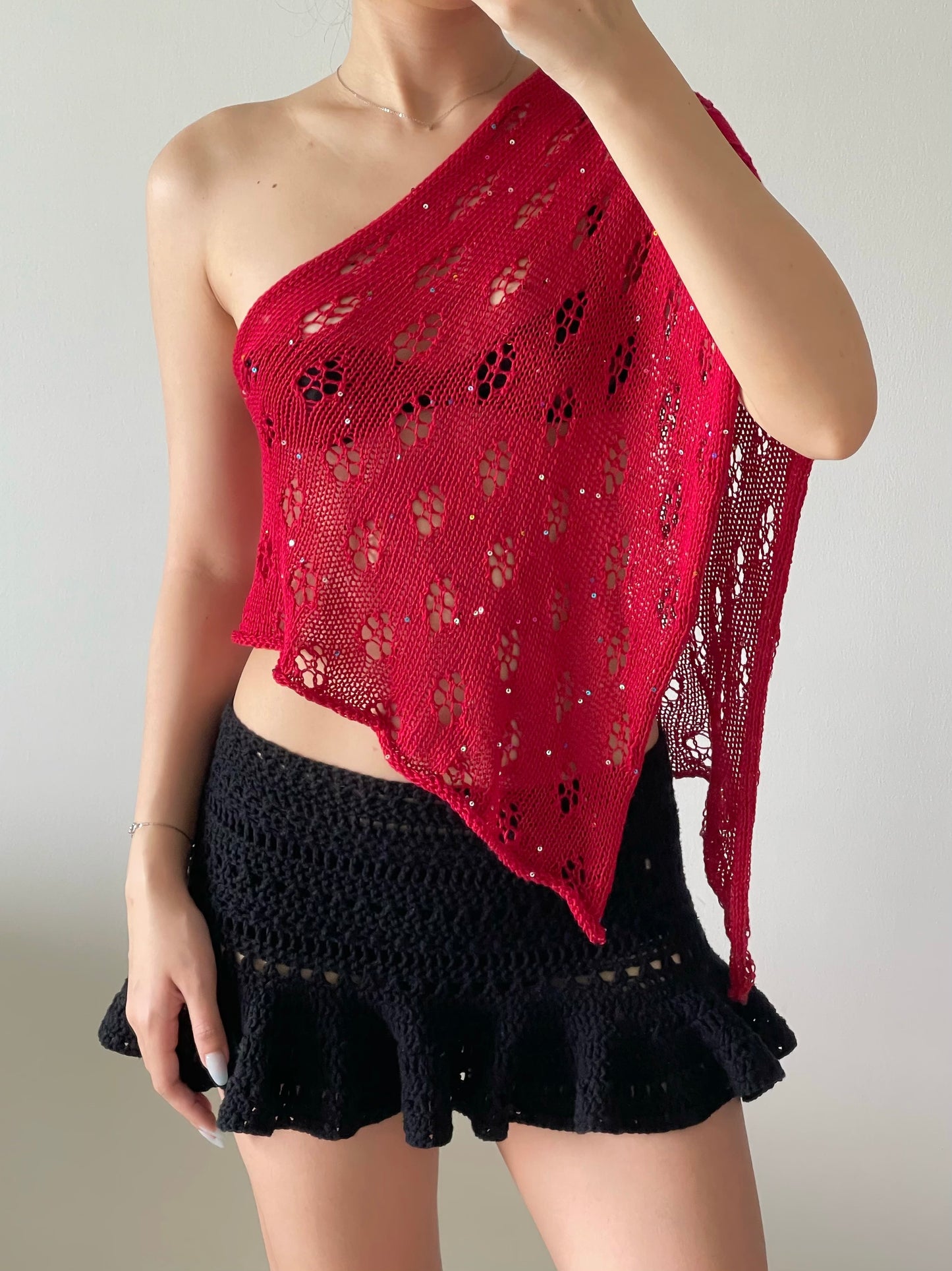 Not your regular poncho in red