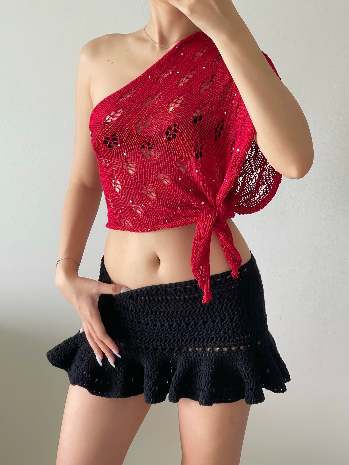 Not your regular poncho in red