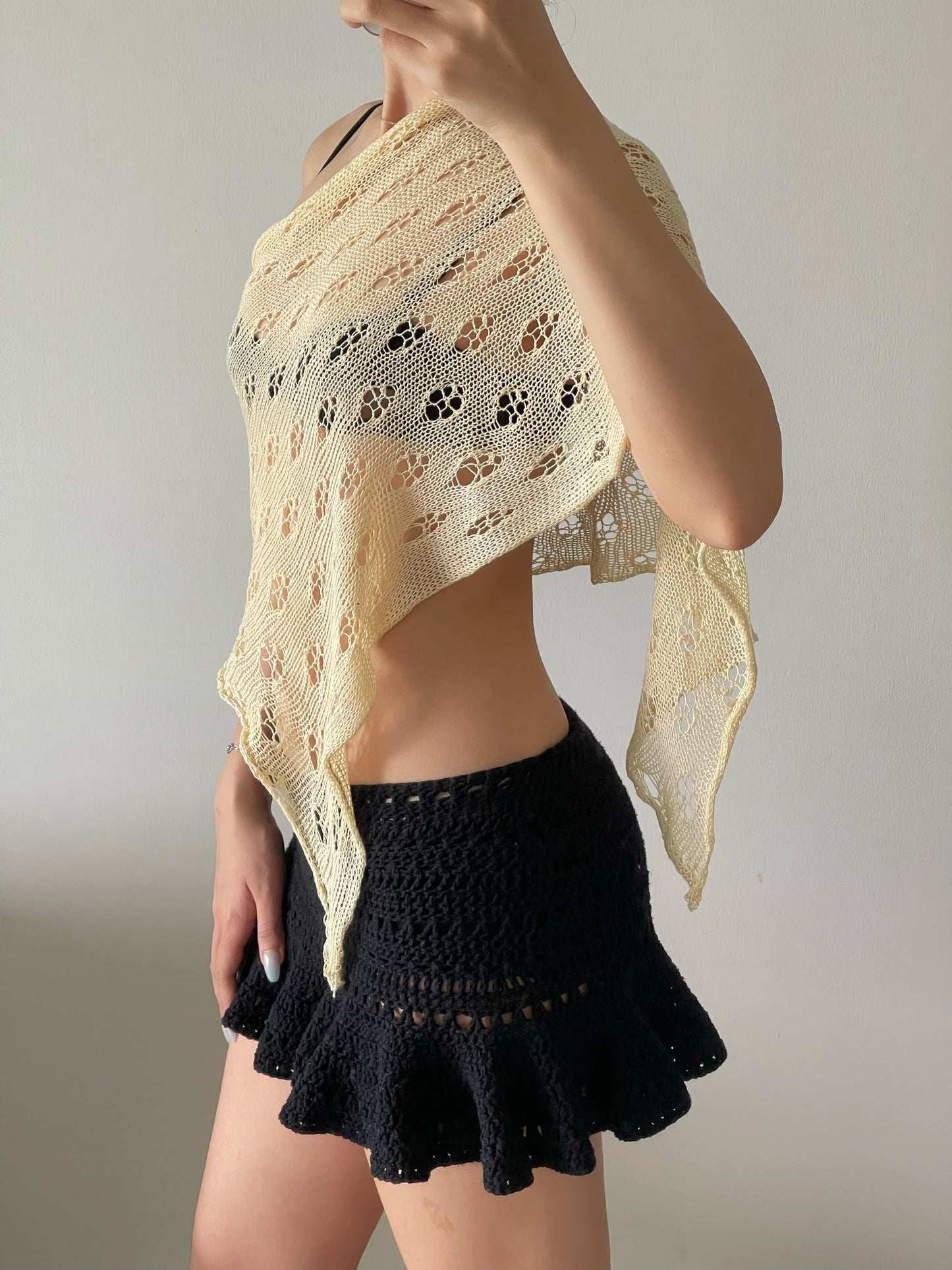 Not your regular poncho in beige