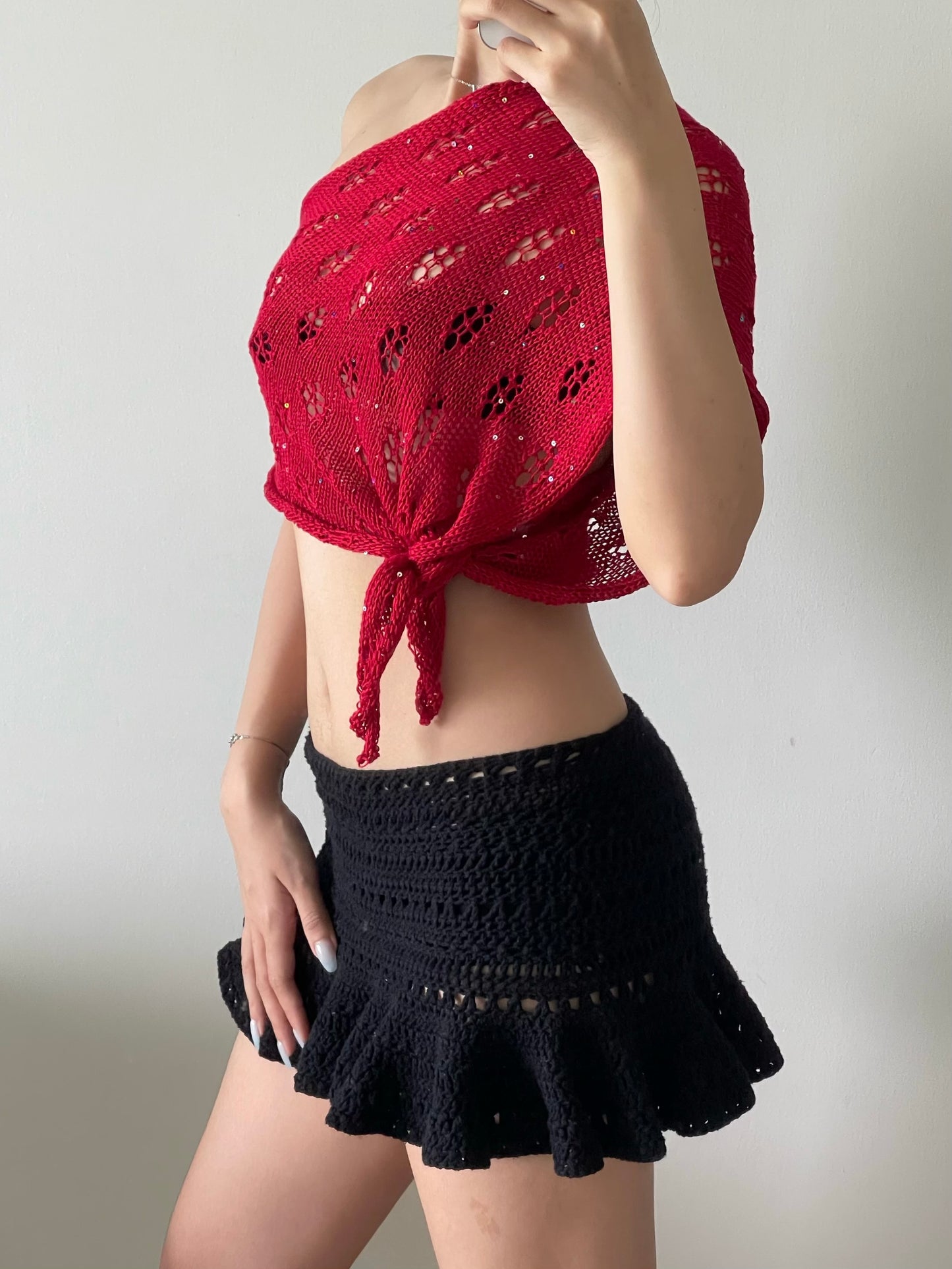 Not your regular poncho in red
