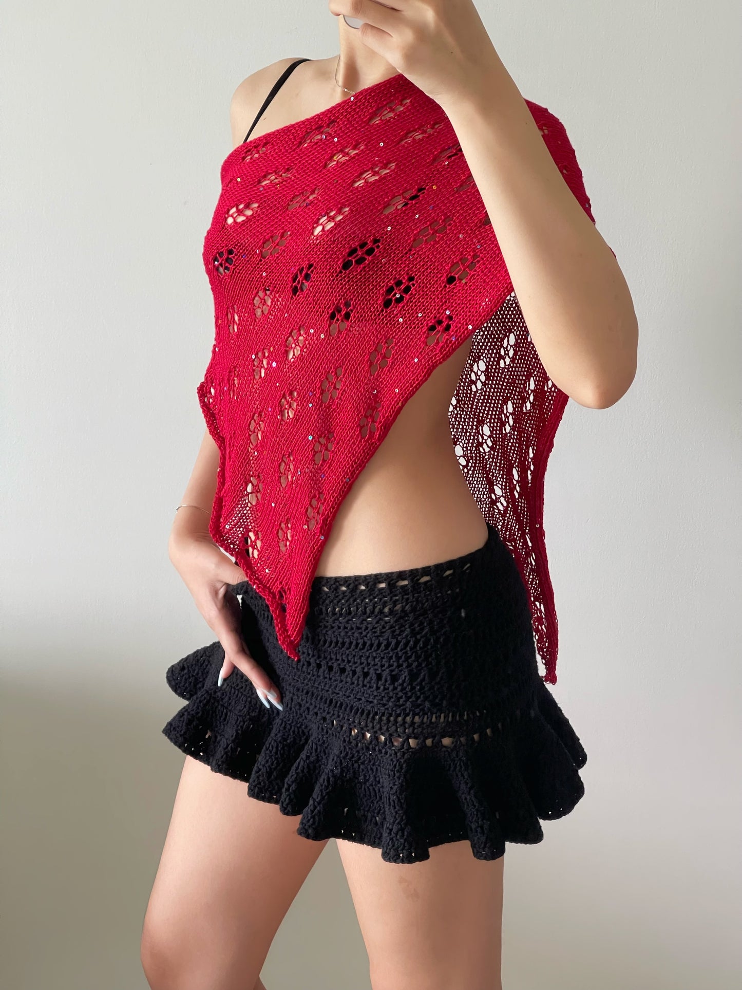 Not your regular poncho in red