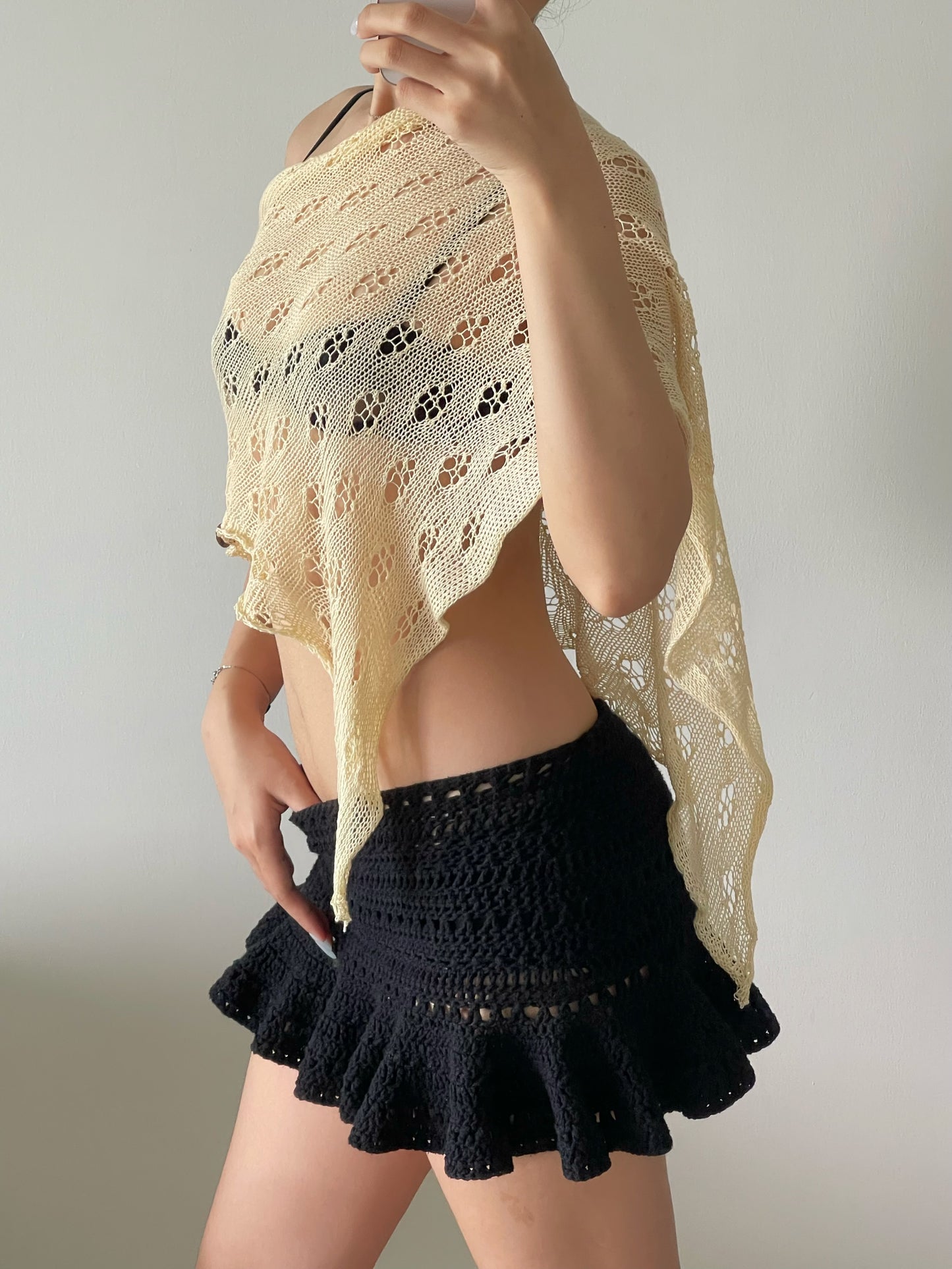 Not your regular poncho in beige