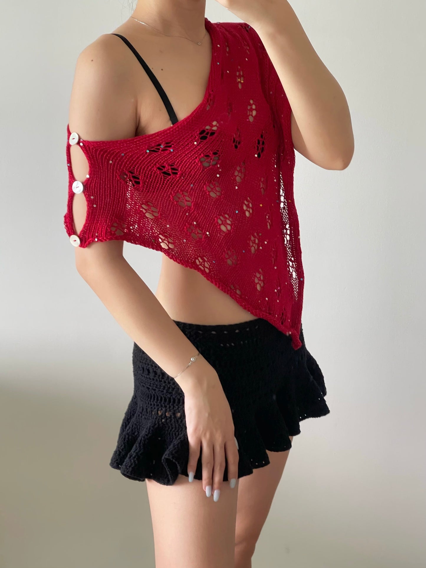 Not your regular poncho in red