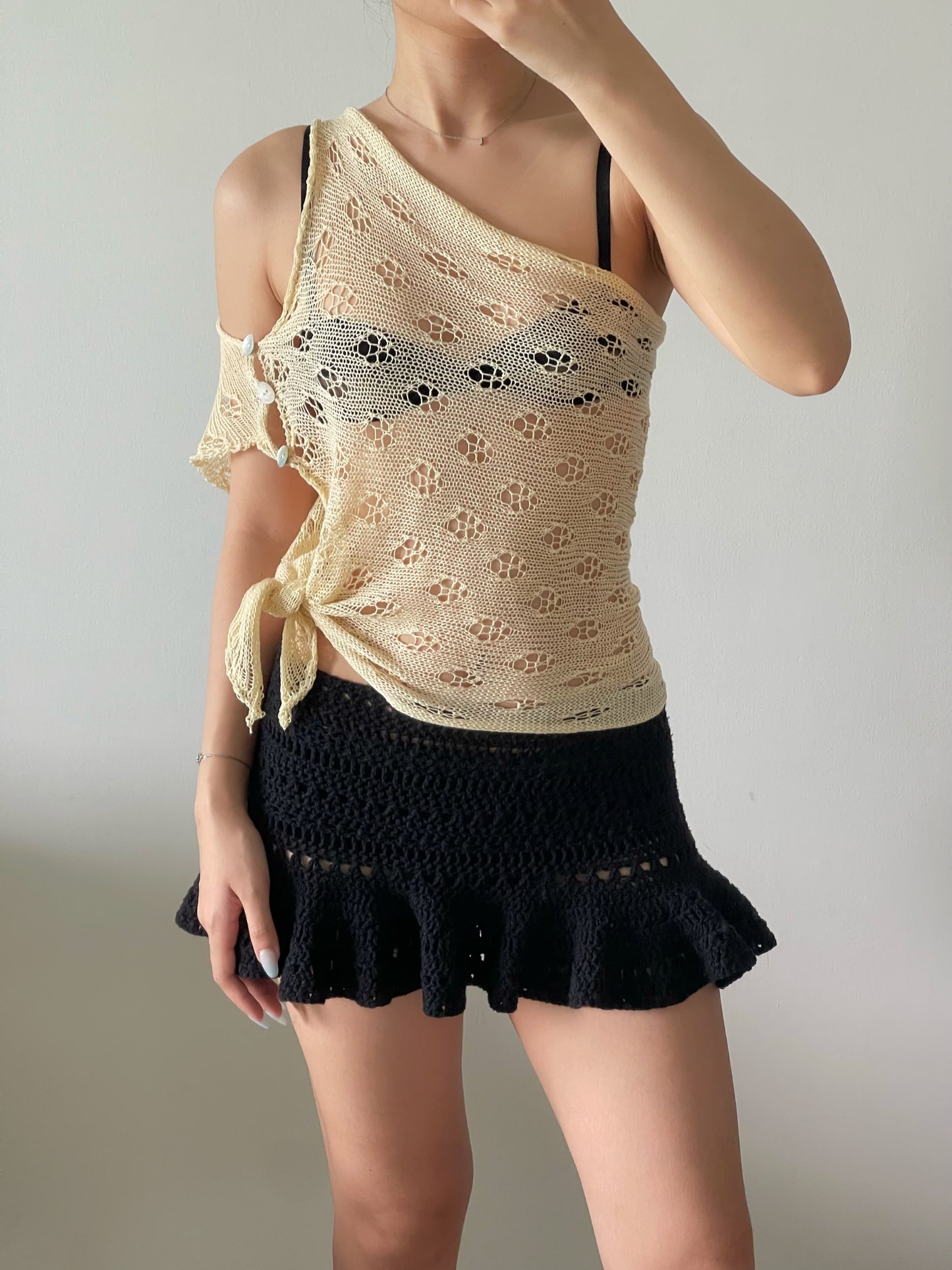 Not your regular poncho in beige